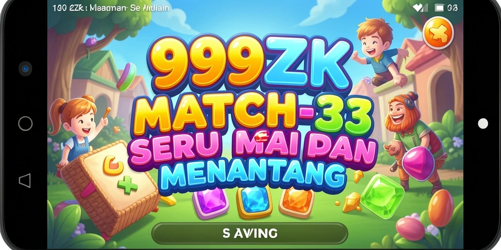 Screenshot gameplay 999ZK menampilkan kombinasi warna dan strategi Match-3.