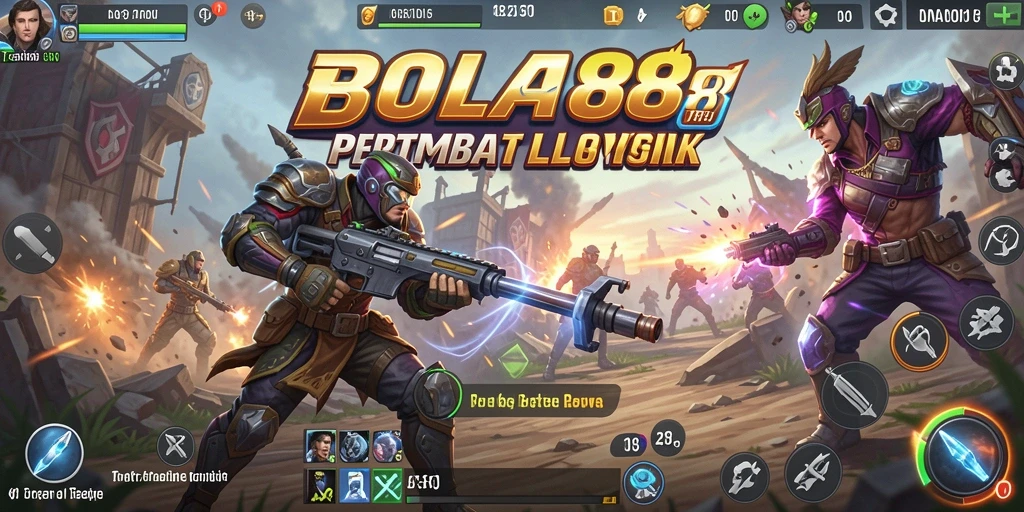 Tampilan mendebarkan saat bertempur di arena Battle Royale BOLA88.