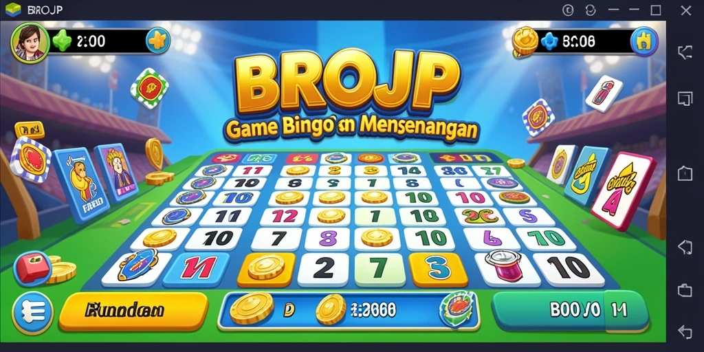 Screenshot gameplay BROJP menunjukkan suasana bermain Bingo yang mengasyikkan.