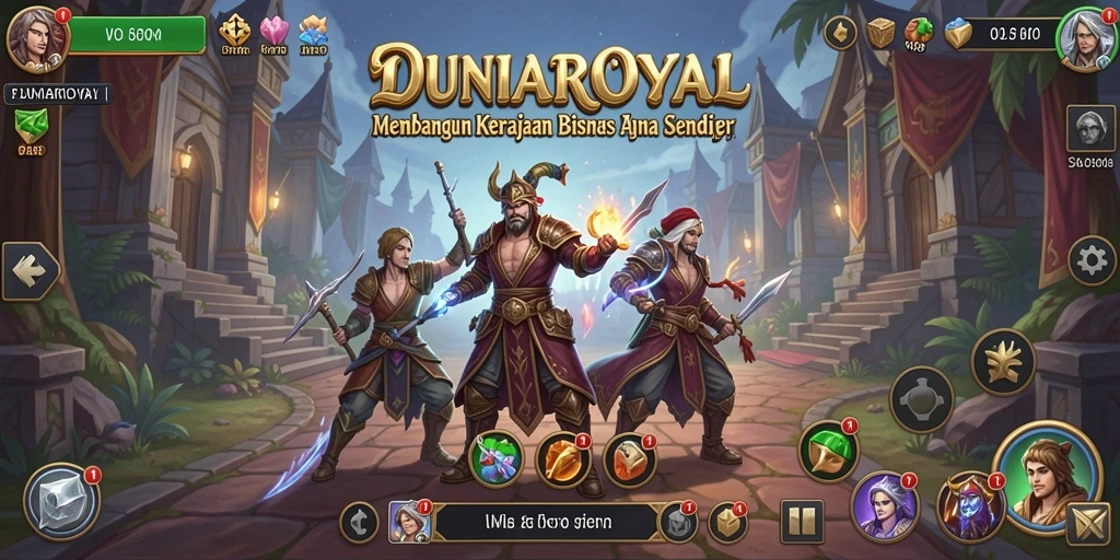 Tampilan gameplay menarik dalam DUNIAROYAL yang menantang.