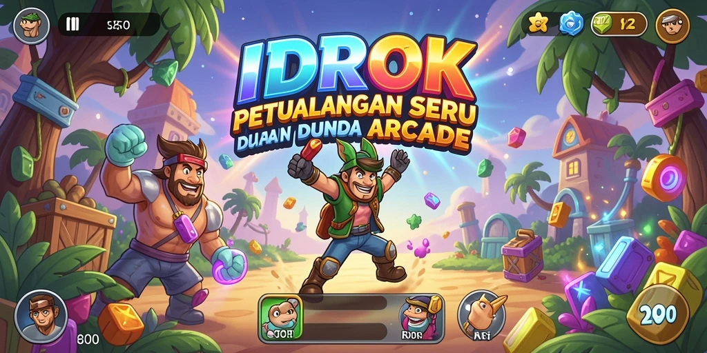 Tampilan gameplay penuh aksi dari IDROK yang menyenangkan.