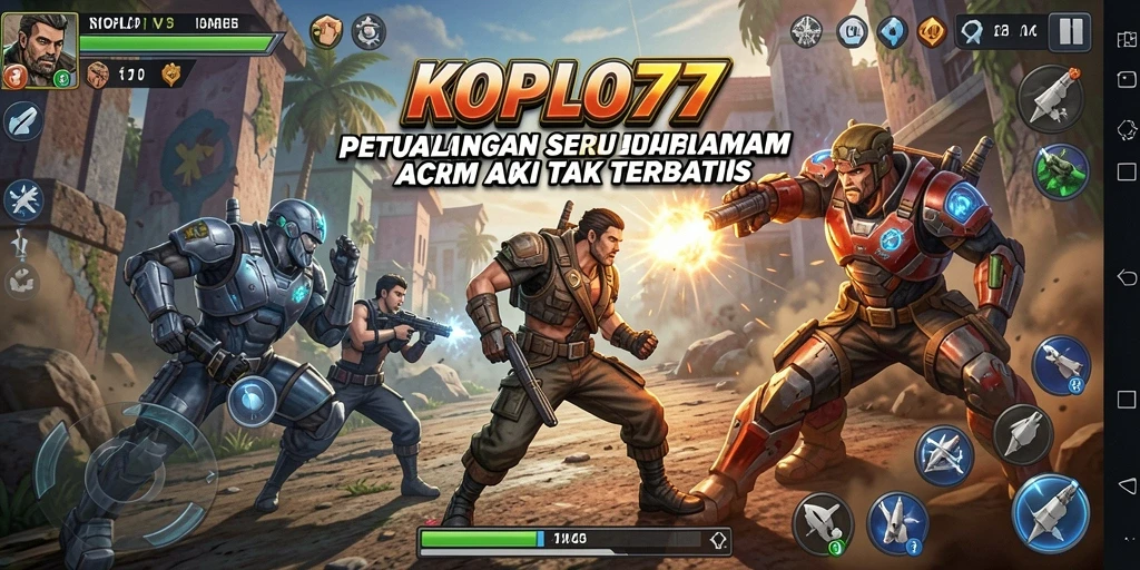 Screenshot gameplay KOPLO77 yang menunjukkan aksi pertarungan yang mendebarkan.