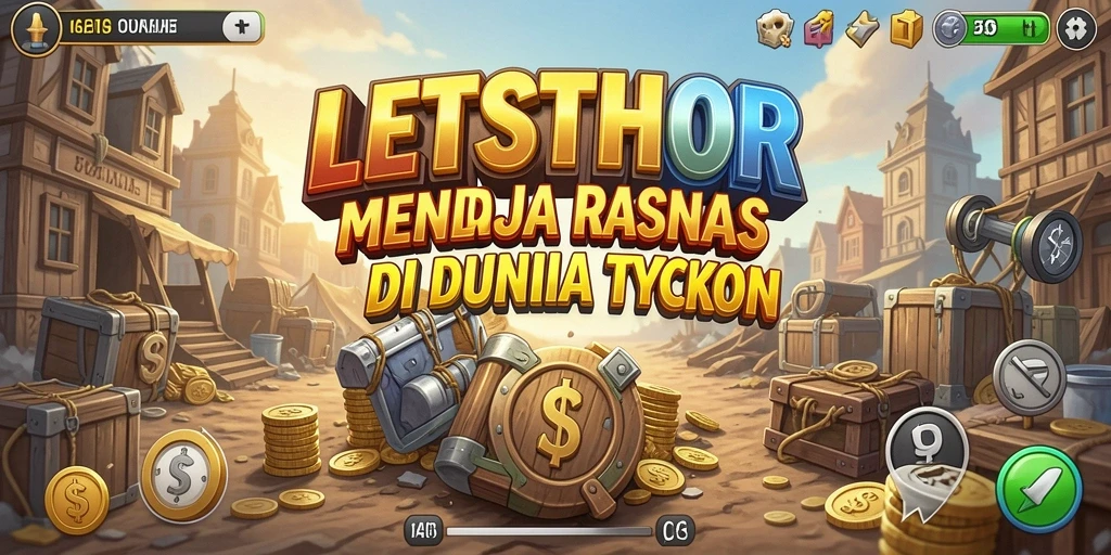 Tampilan gameplay menarik dari LETSTHOR yang menampilkan simulasi Tycoon.
