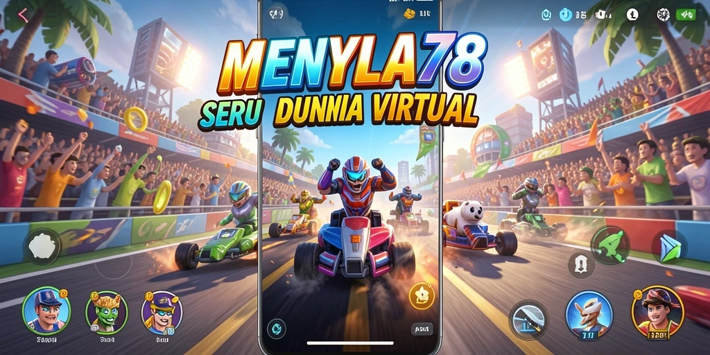 Screenshot menampilkan aksi balap seru dalam MENYALA78.
