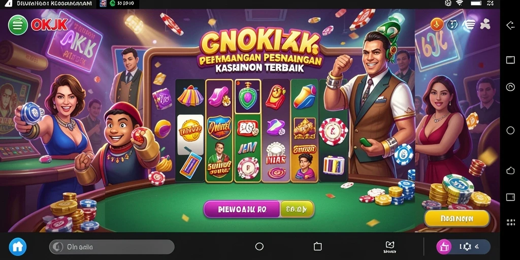Tampilan gameplay Kasino yang menarik dan interaktif di OKJK.