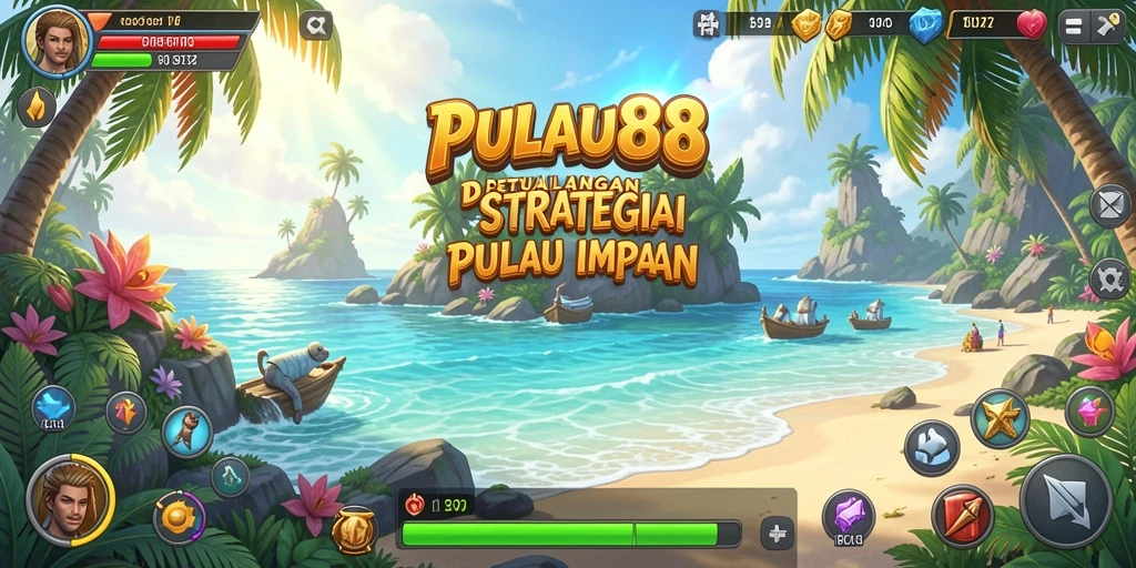 Screenshot gameplay PULAU88 yang menampilkan strategi pertempuran.
