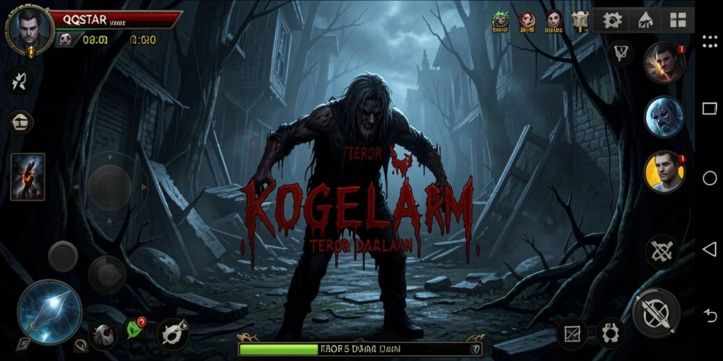 Tampilan gameplay menyeramkan dari QQSTAR yang akan menghantui malam Anda.