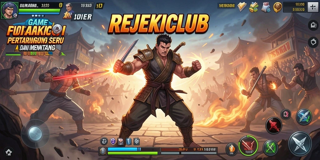 Tampilan gameplay REJEKICLUB yang seru dan penuh aksi.