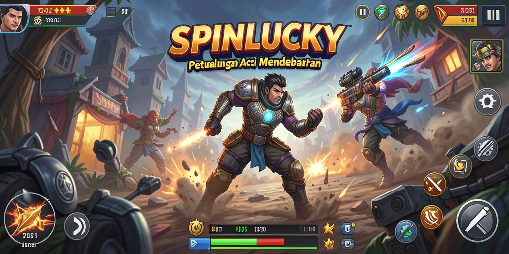 Tangkapan layar SPINLUCKY menampilkan aksi seru di dalam game.