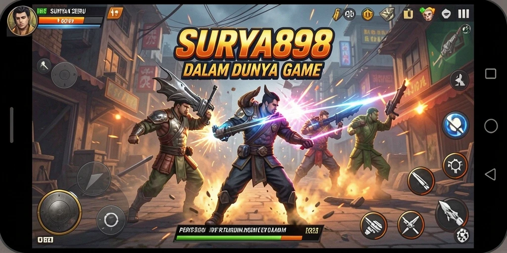 Tampilan gameplay seru dan mendebarkan di SURYA898.